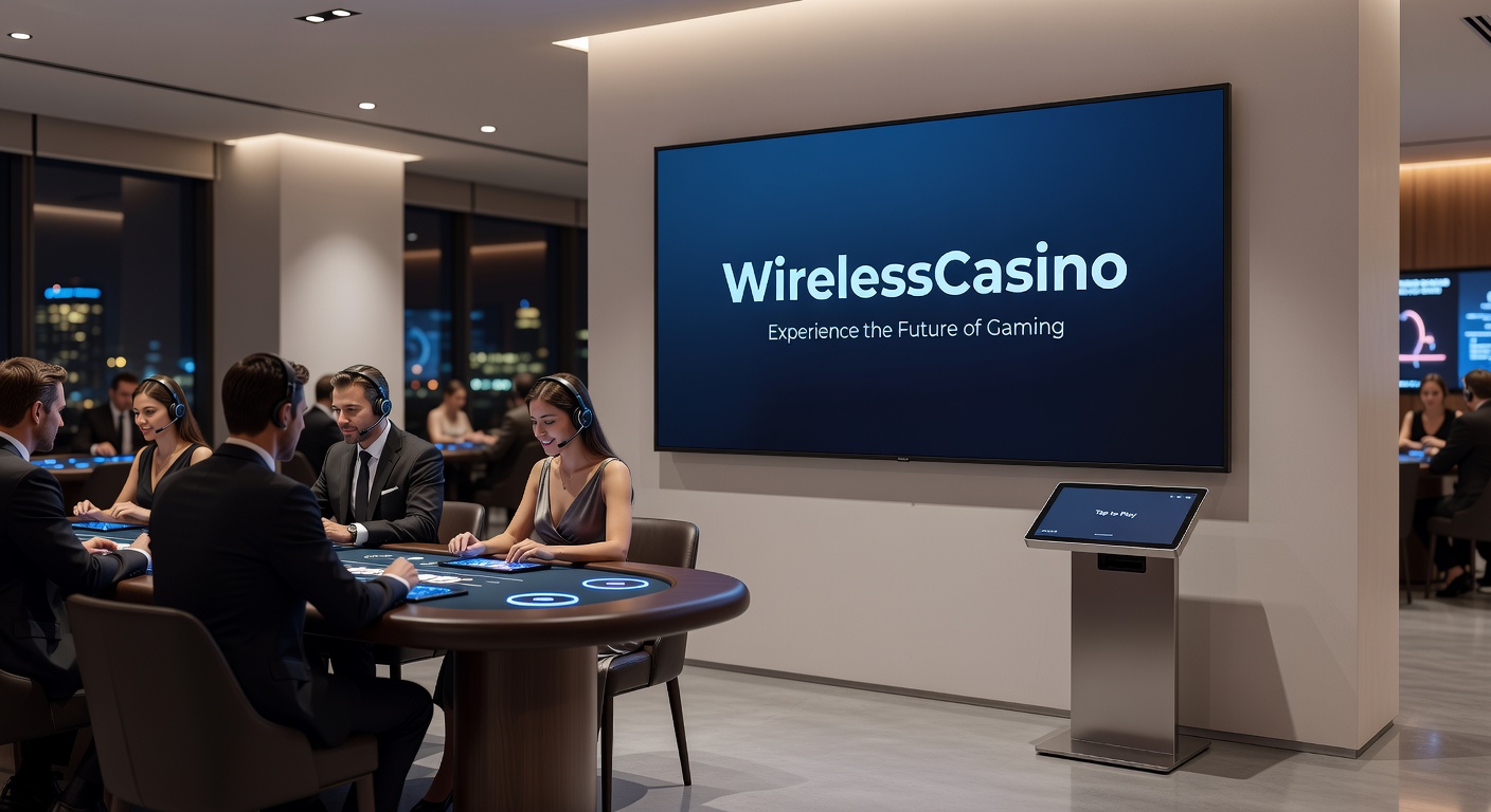 Mobile Spielszene mit Live-Dealer und Wireless-Verbindung